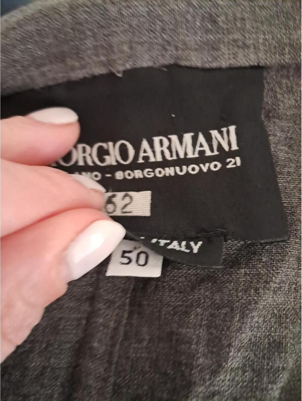 Georgia Armani Vitage‎ 1990 Light Weight Grey Blazer women's Size 50 Shoulder